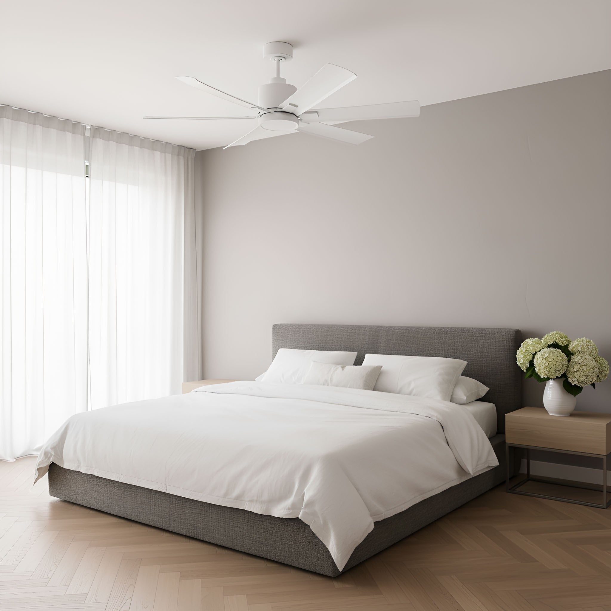 Generation Lighting - 6FLSM52RZWD - 52"Ceiling Fan - Flera Smart 52 LED - Matte White