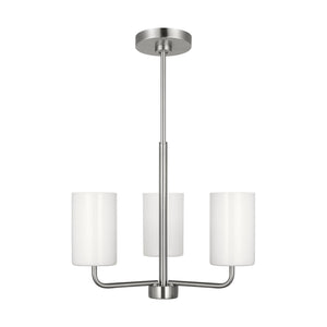 Generation Lighting - GLC1003EN3/BS - Three Light Chandelier - Rhett - Brushed Steel