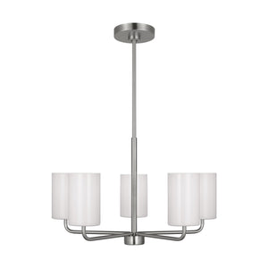Generation Lighting - GLC1015EN3/BS - Five Light Chandelier - Rhett - Brushed Steel