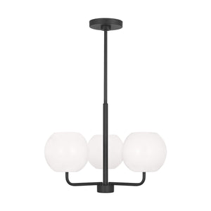 Generation Lighting - GLC1043EN3/MBK - Three Light Chandelier - Rory - Midnight Black