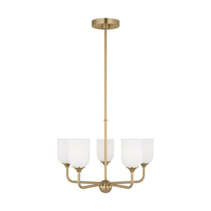 Generation Lighting - GLC1085EN3/SB - Five Light Chandelier - Emile - Satin Bronze