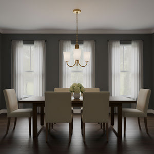 Generation Lighting - GLC1123SB - Three Light Chandelier - Miles - Satin Brass