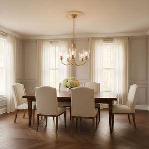 Generation Lighting - GLC1145SB - Five Light Chandelier - Miles - Satin Brass