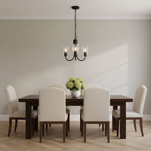 Generation Lighting - GLC1153MBK - Three Light Chandelier - Miles - Midnight Black