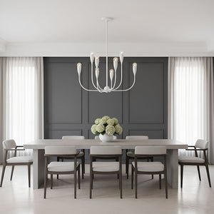 Generation Lighting - GLC1218MWT - Eight Light Chandelier - Maya - Matte White