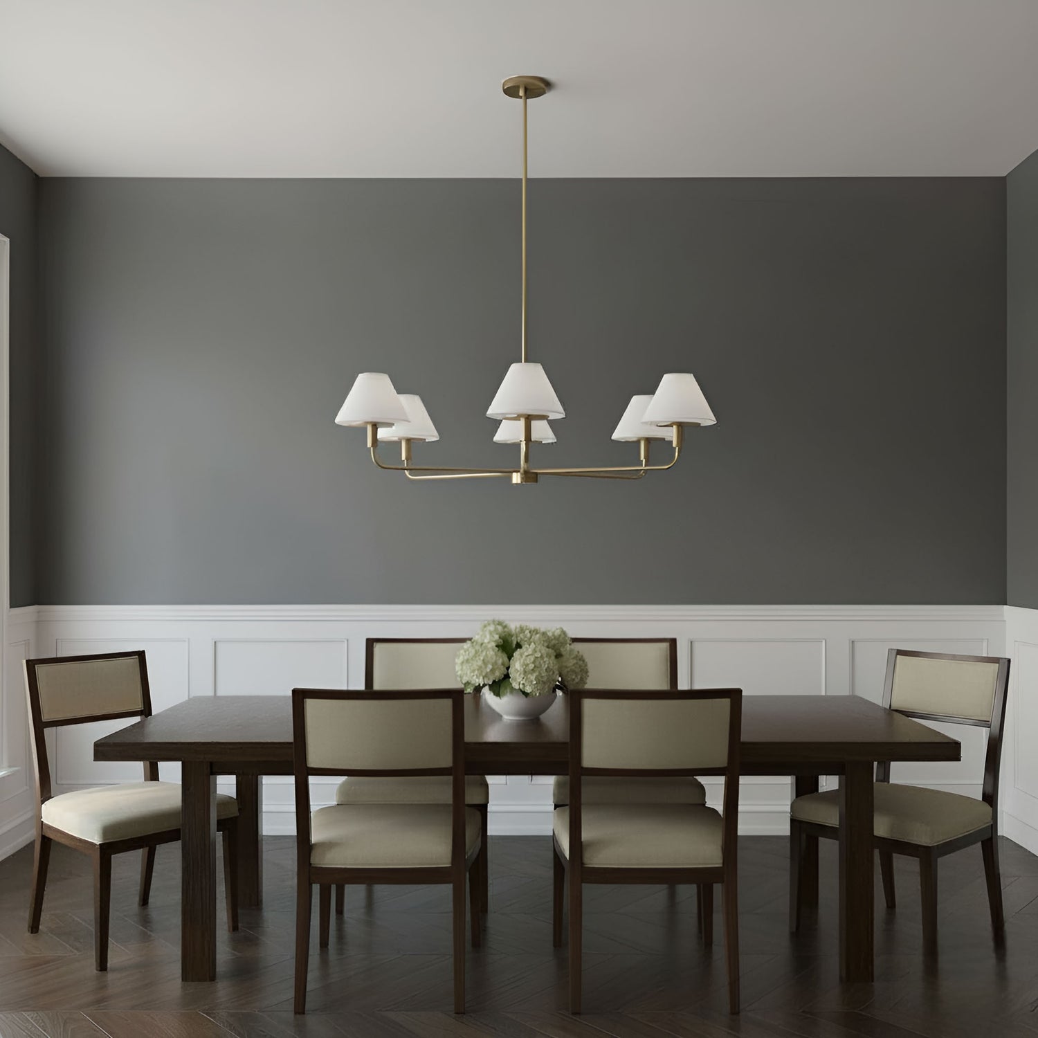 Generation Lighting - GLC1235SB - Five Light Chandelier - Mendota - Satin Brass