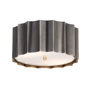 Maxim - 39130GMGLD - Two Light Flush Mount - Allegra - Gunmetal / Gold