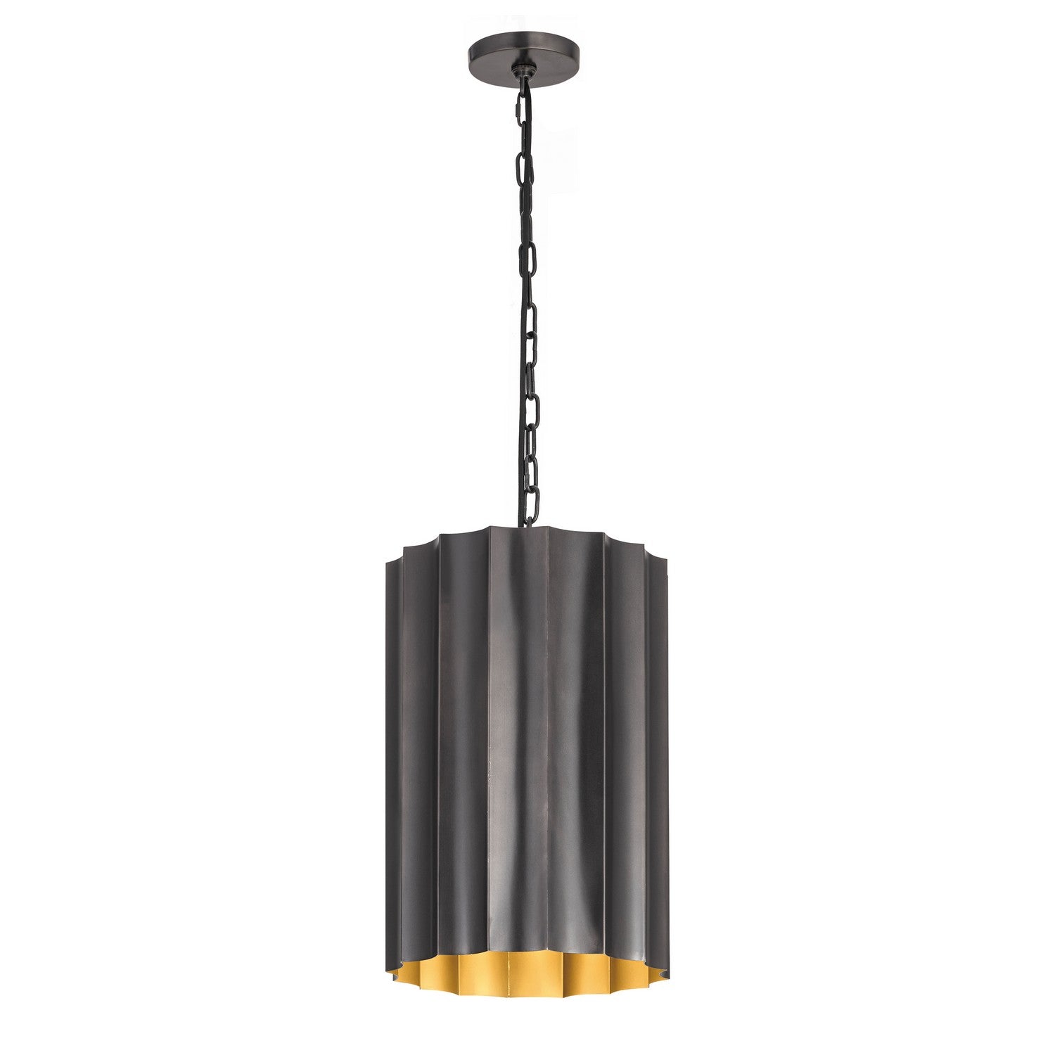 Maxim - 39132GMGLD - One Light Pendant - Allegra - Gunmetal / Gold
