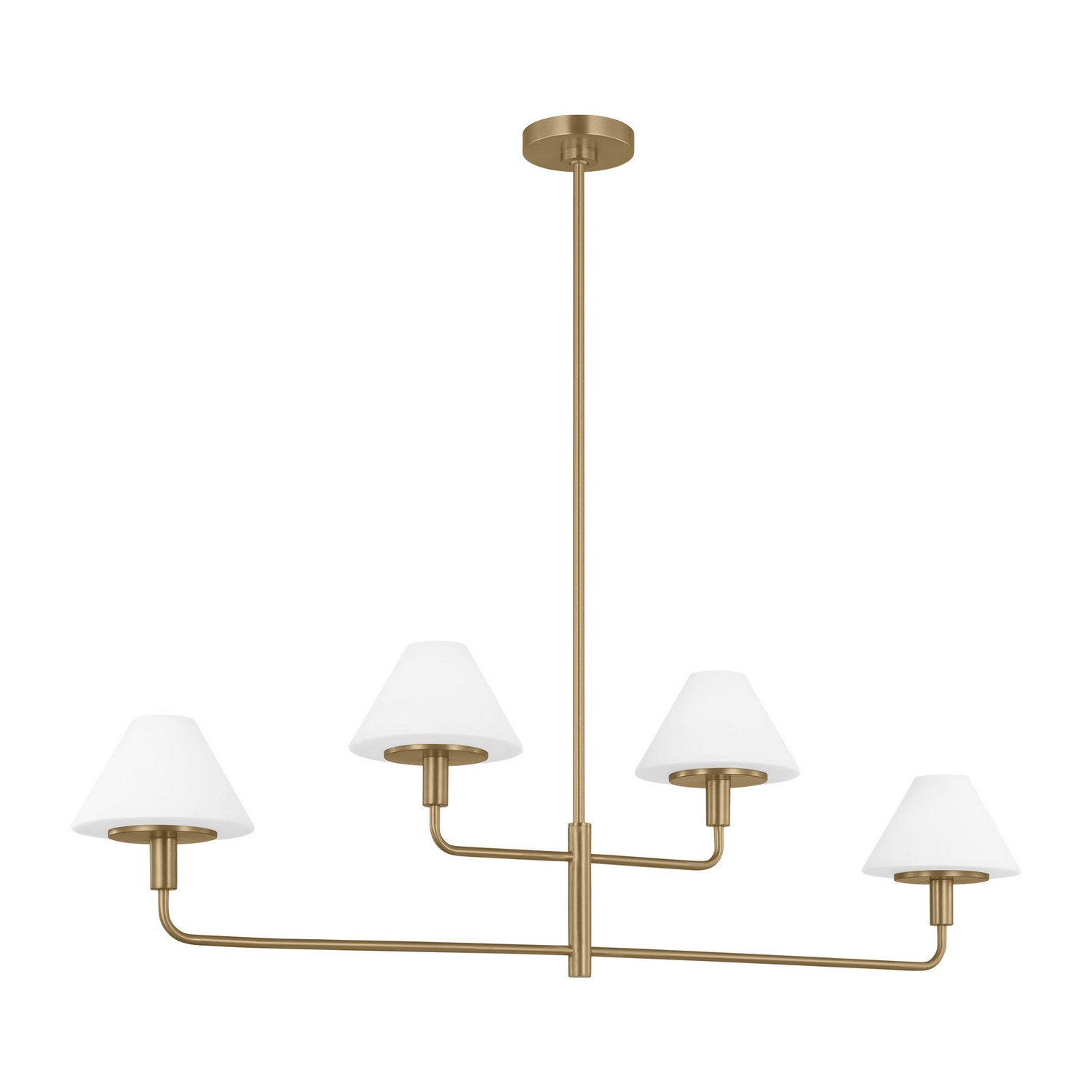 Generation Lighting - GLC1244SB - Four Light Chandelier - Mendota - Satin Brass
