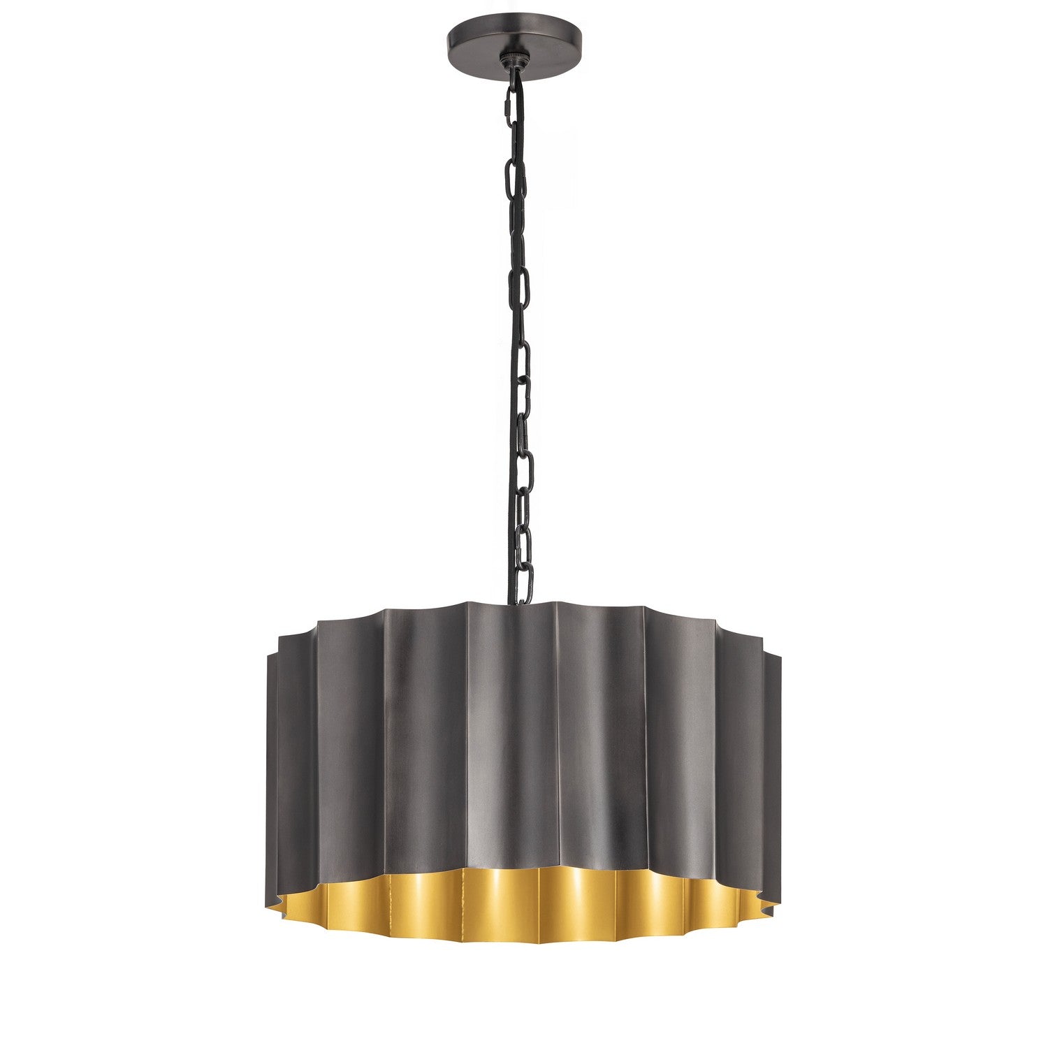 Maxim - 39133GMGLD - One Light Pendant - Allegra - Gunmetal / Gold