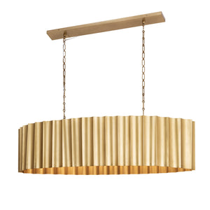 Maxim - 39136WBR - Five Light Linear Pendant - Allegra - Weathered Brass