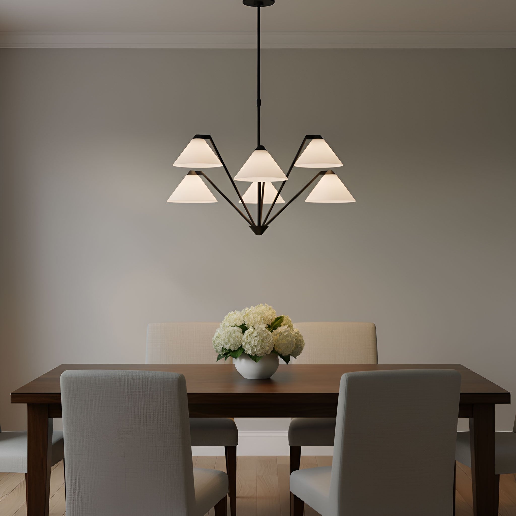 Generation Lighting - GLC1255MBK - Chandelier - Werley - Midnight Black