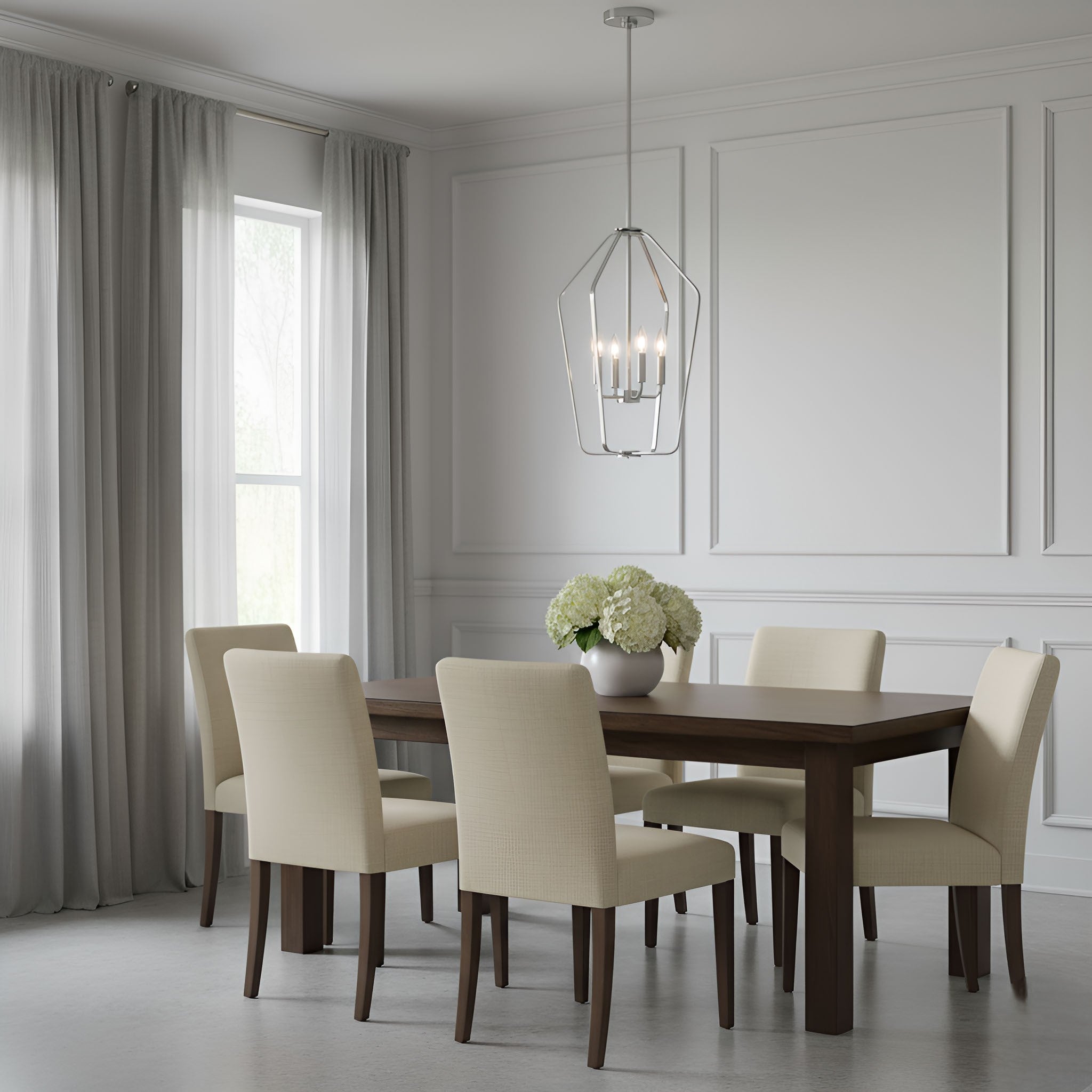 Generation Lighting - GLC1264BS - Four Light Chandelier - Kennan - Brushed Nickel