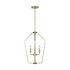 Generation Lighting - GLC1264SB - Four Light Chandelier - Kennan - Satin Brass