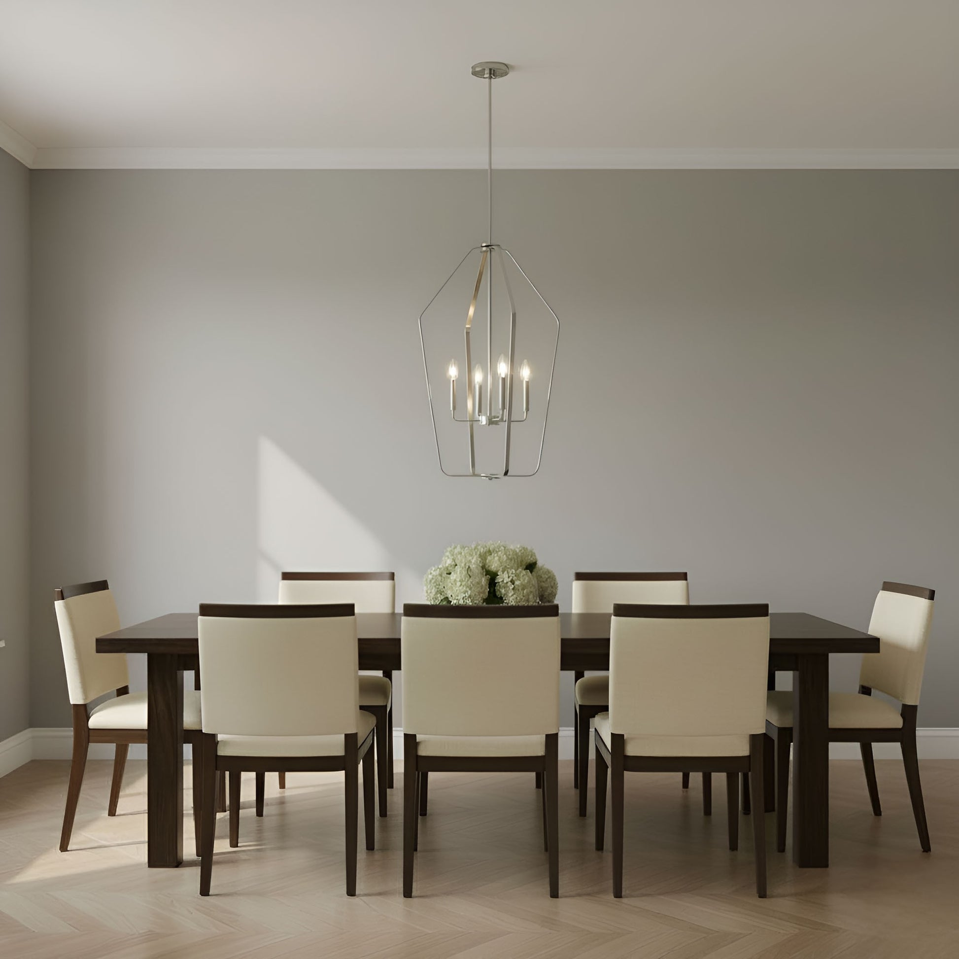 Generation Lighting - GLC1274BS - Four Light Chandelier - Kennan - Brushed Nickel