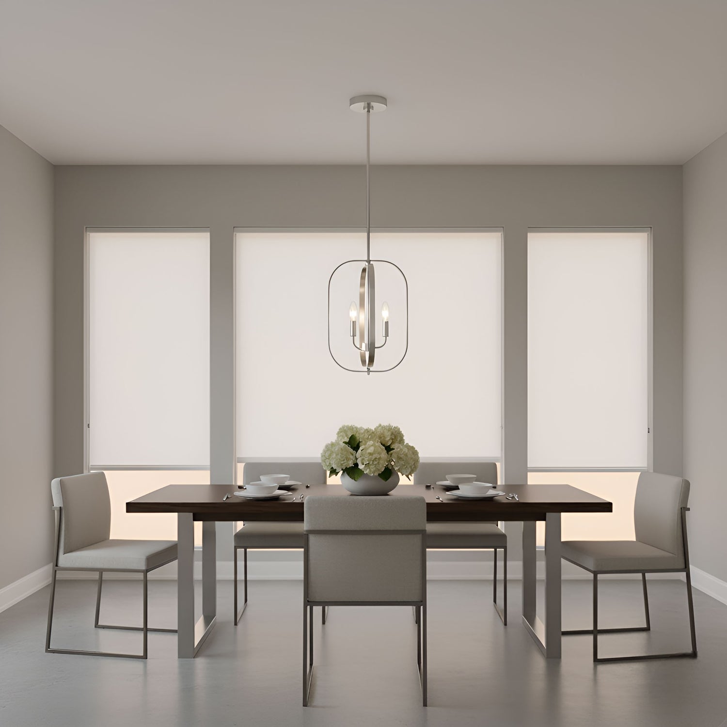 Generation Lighting - GLC1293BS - Three Light Chandelier - Loretto - Brushed Nickel