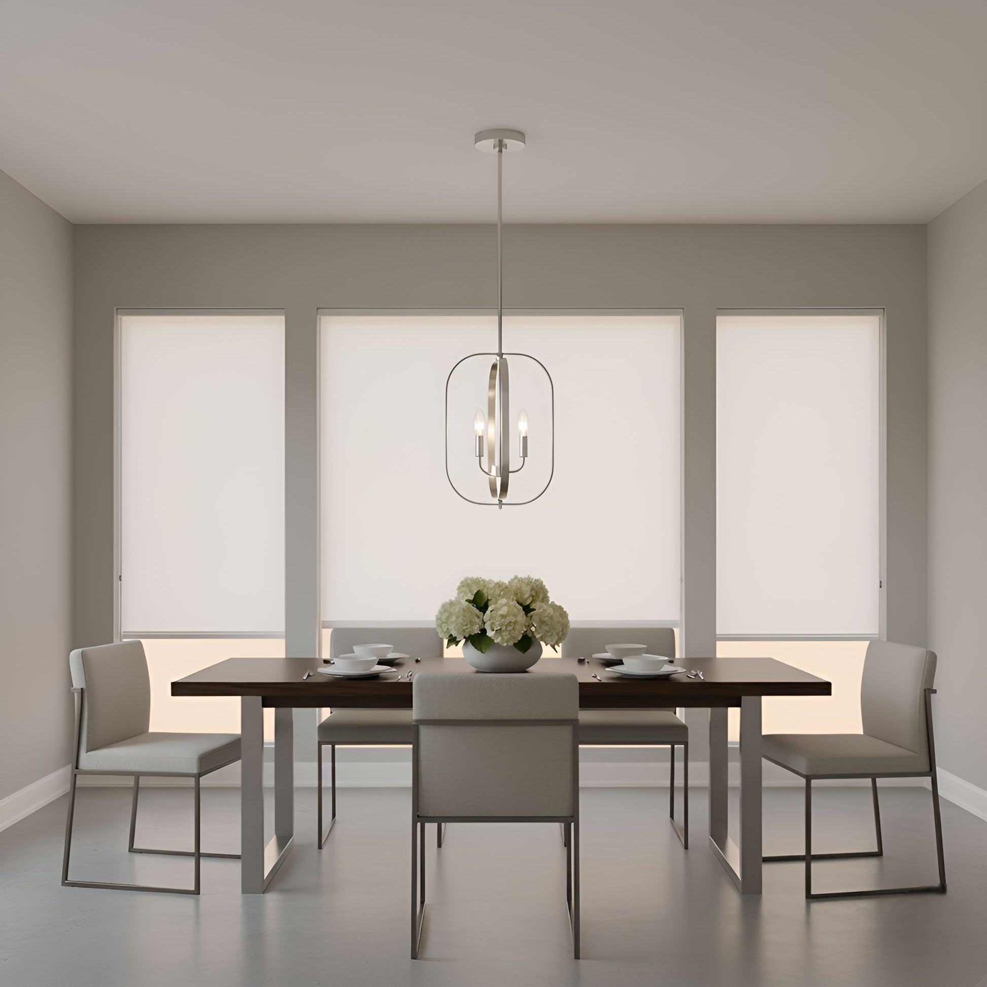 Generation Lighting - GLC1293BS - Three Light Chandelier - Loretto - Brushed Nickel