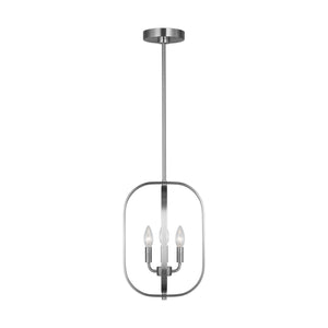 Generation Lighting - GLC1293BS - Three Light Chandelier - Loretto - Brushed Nickel