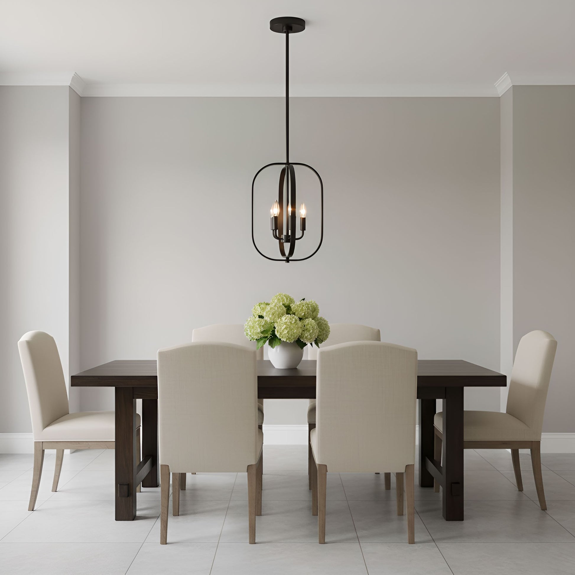 Generation Lighting - GLC1293MBK - Three Light Chandelier - Loretto - Midnight Black