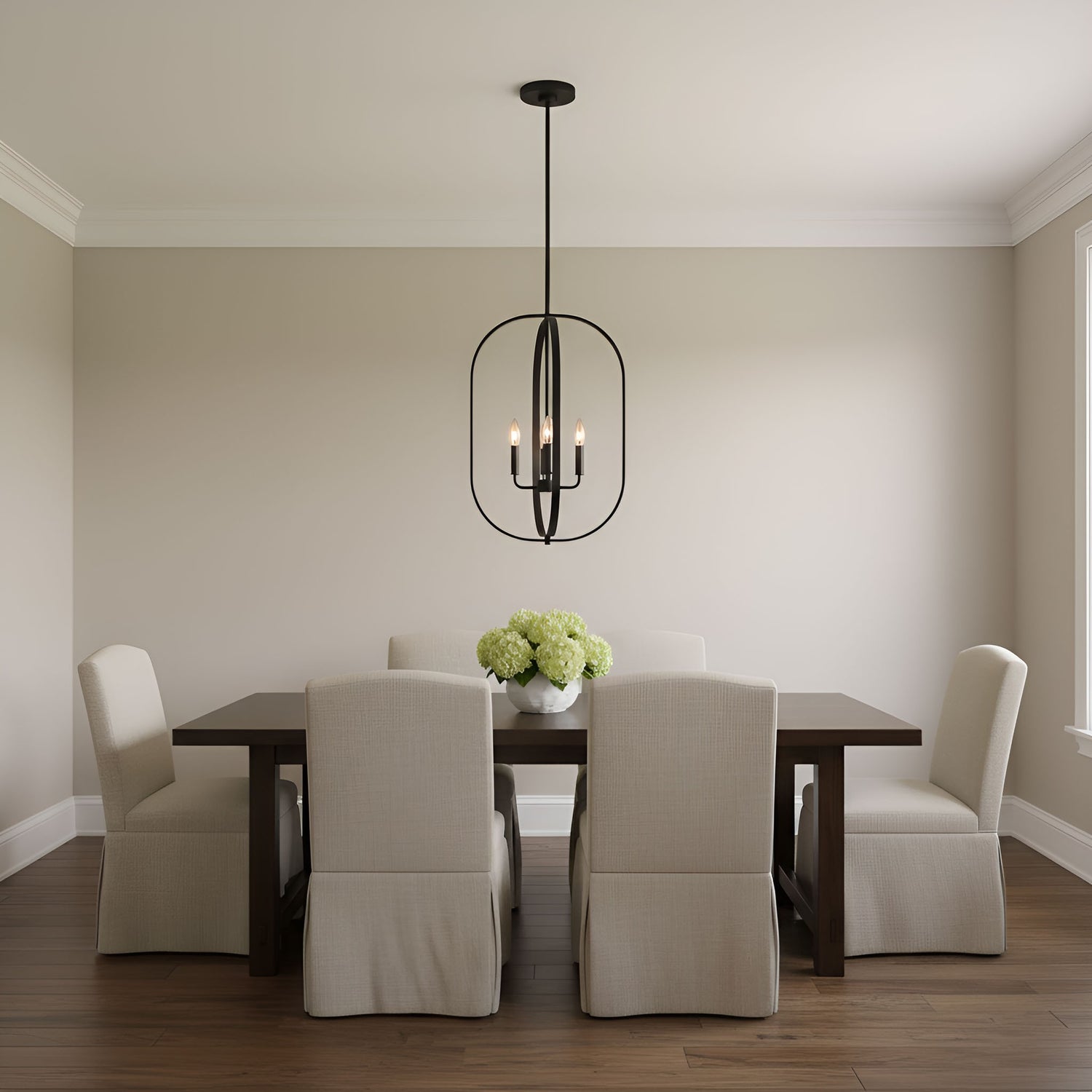 Generation Lighting - GLC1304MBK - Four Light Chandelier - Loretto - Midnight Black