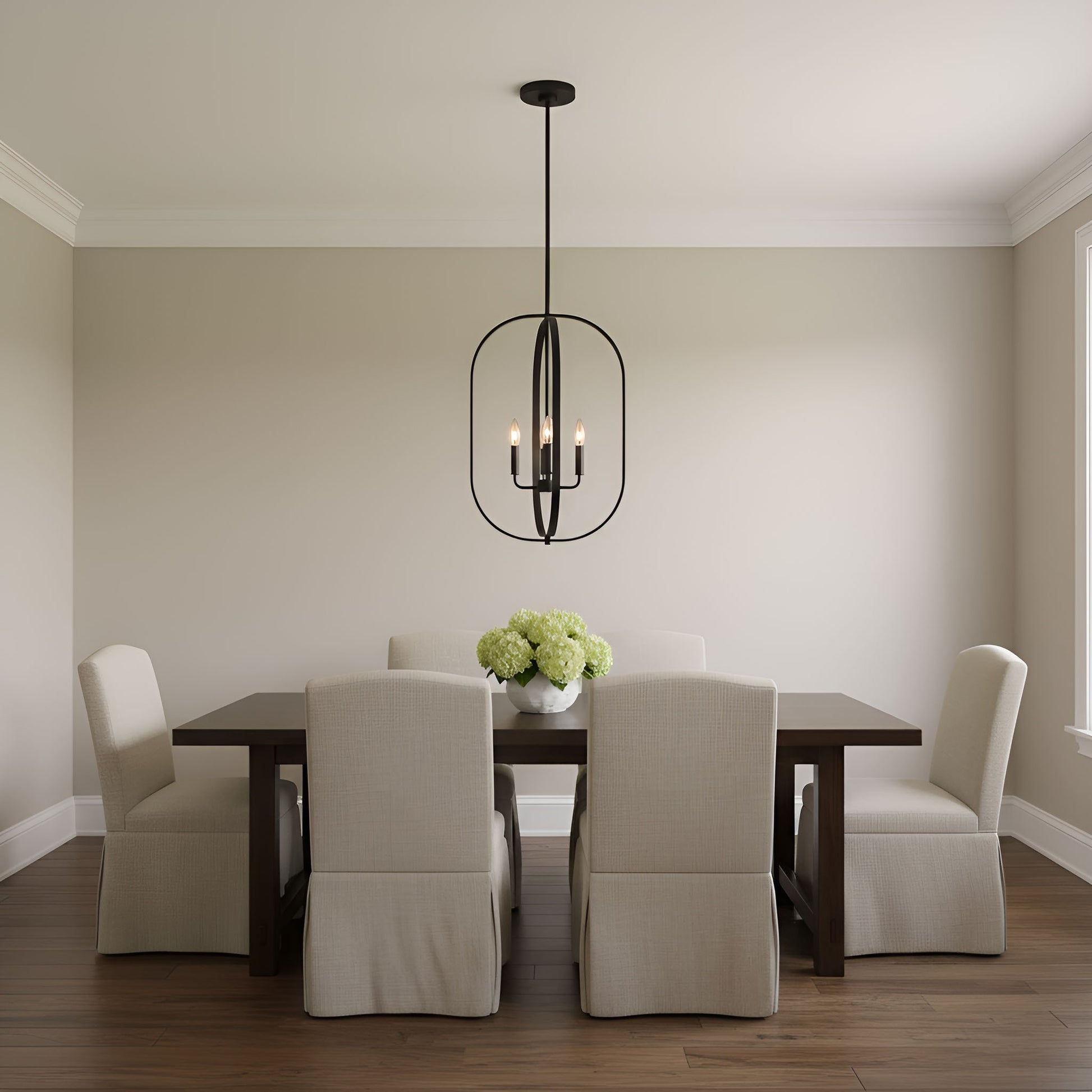 Generation Lighting - GLC1304MBK - Four Light Chandelier - Loretto - Midnight Black