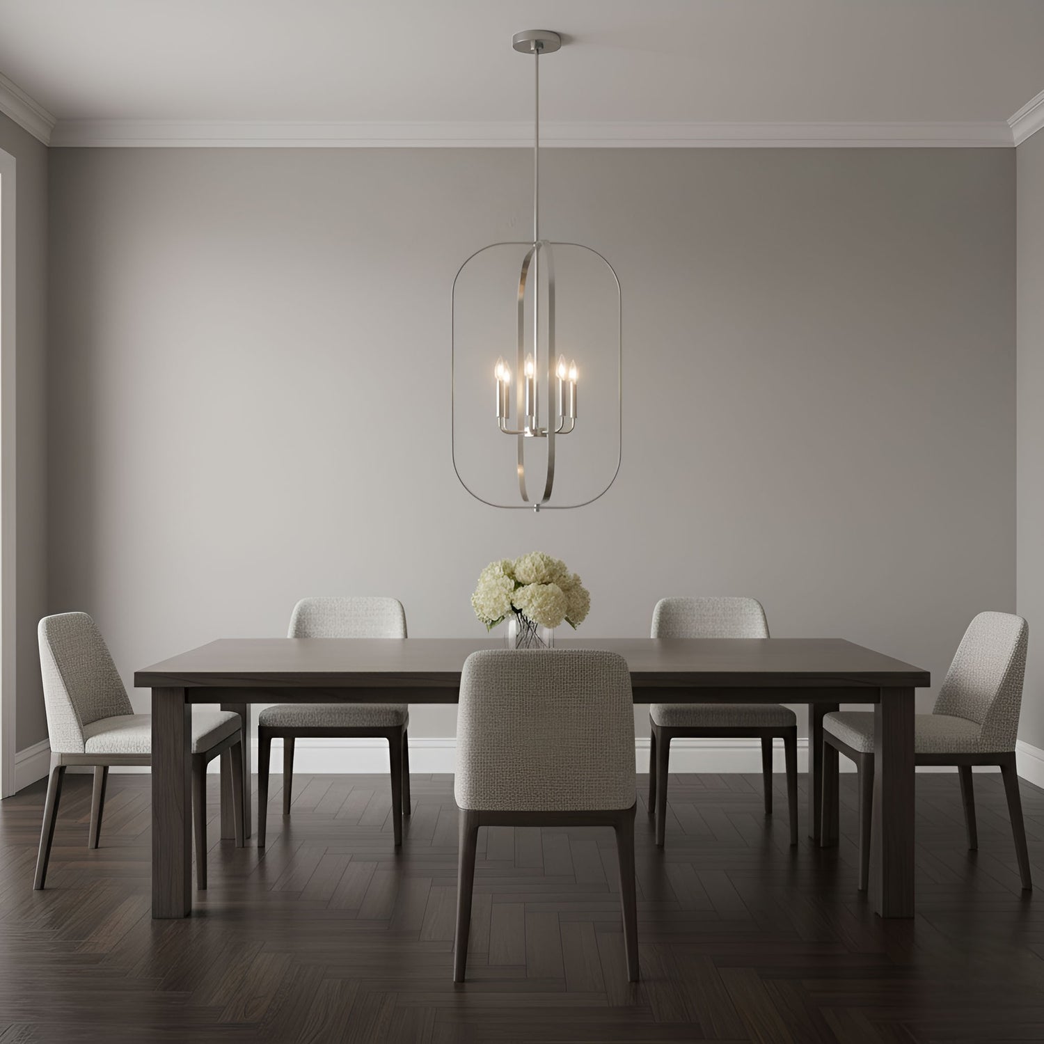 Generation Lighting - GLC1316BS - Six Light Chandelier - Loretto - Brushed Nickel