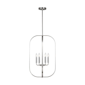 Generation Lighting - GLC1316BS - Six Light Chandelier - Loretto - Brushed Nickel