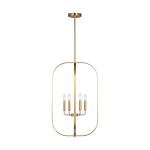 Generation Lighting - GLC1316SB - Six Light Chandelier - Loretto - Satin Brass