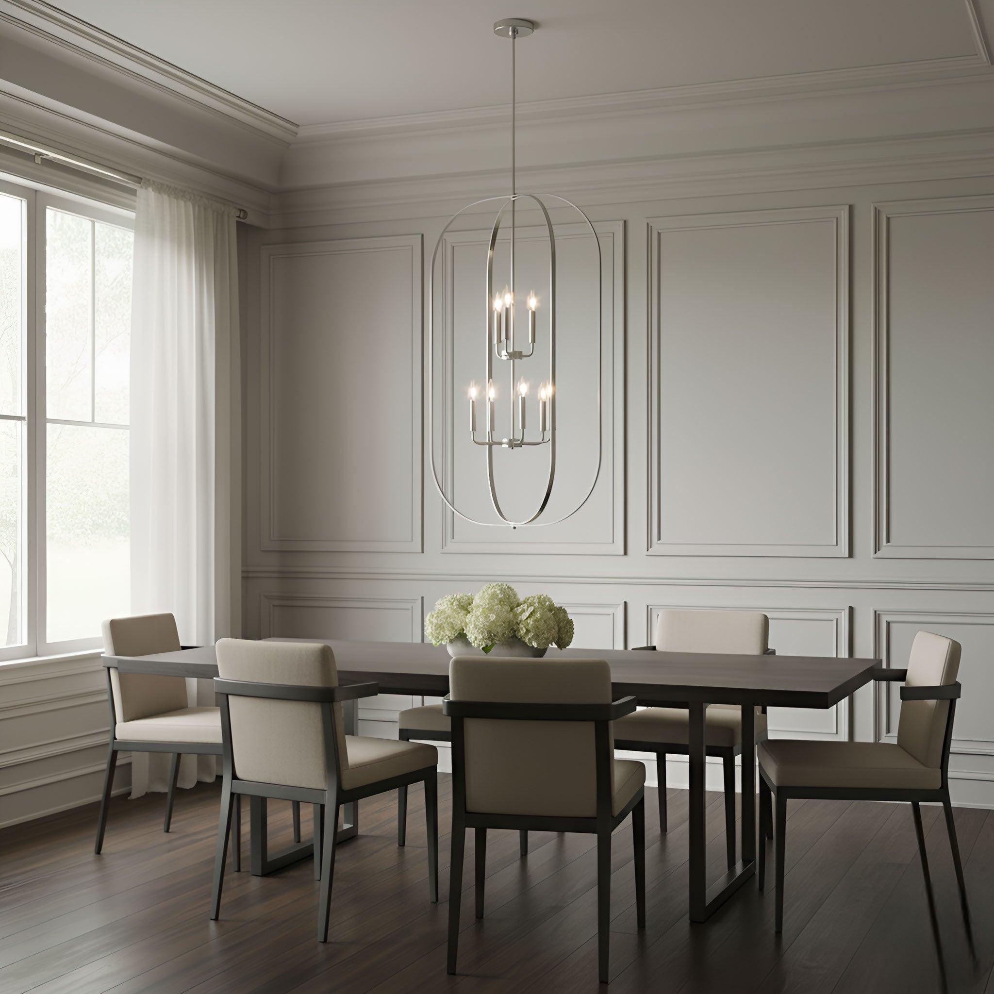 Generation Lighting - GLC1329BS - Nine Light Chandelier - Loretto - Brushed Nickel