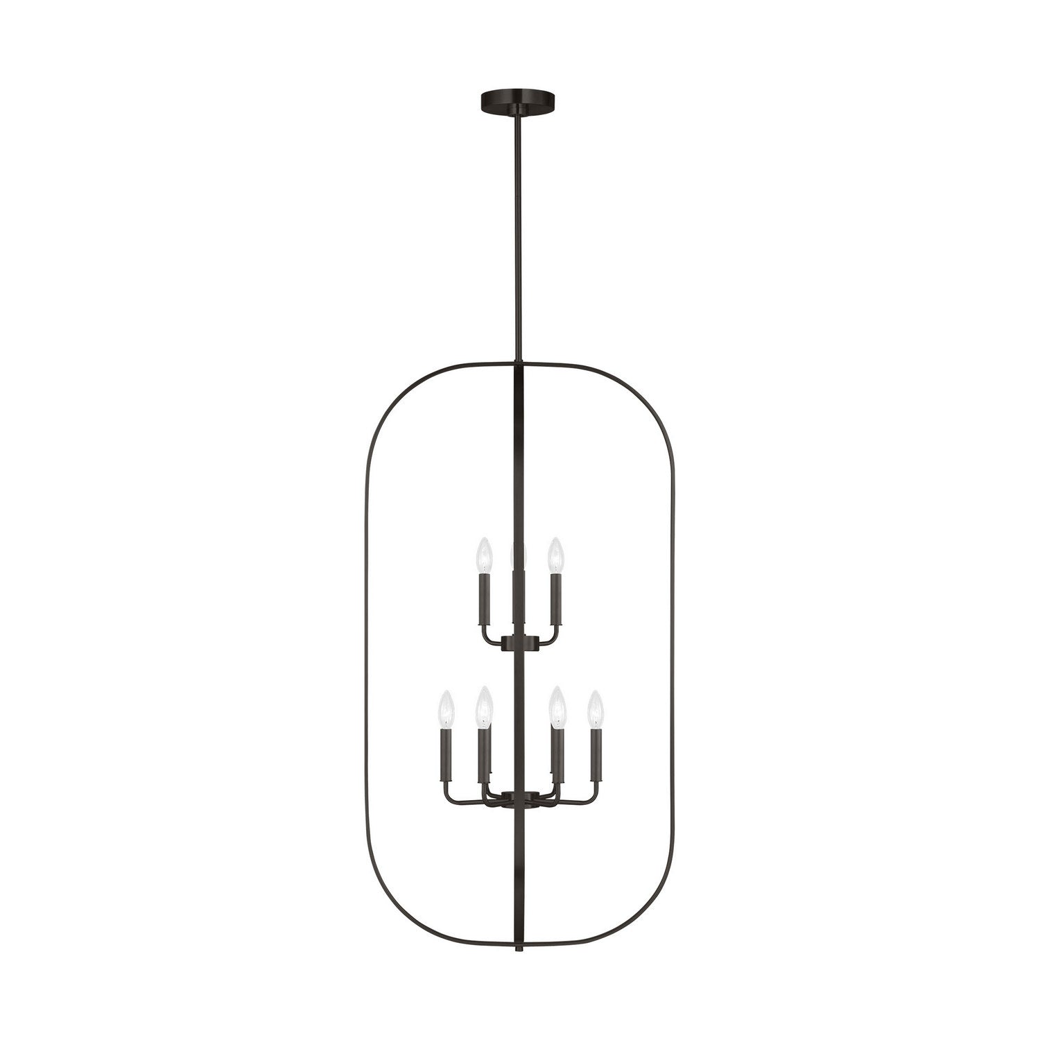 Generation Lighting - GLC1329MBK - Nine Light Chandelier - Loretto - Midnight Black