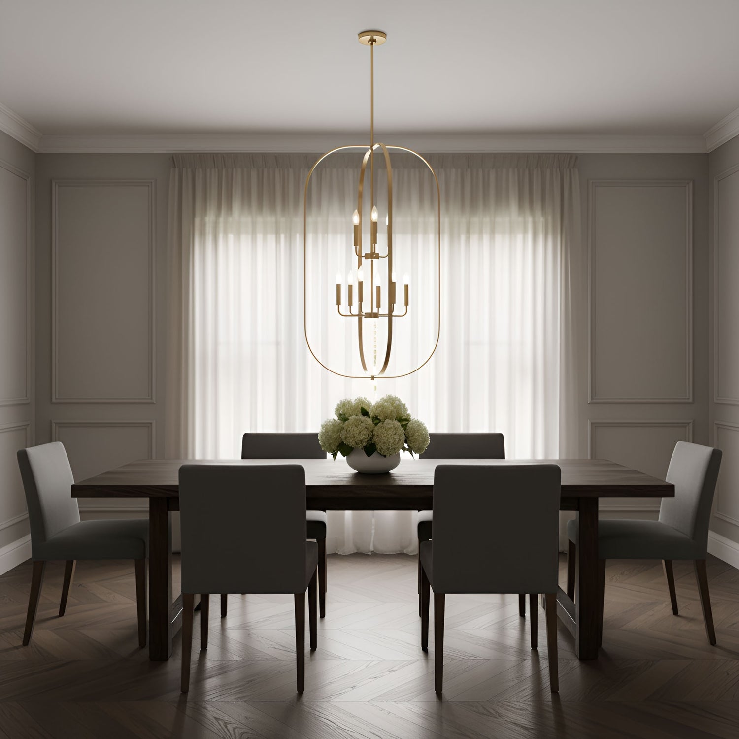 Generation Lighting - GLC1329SB - Nine Light Chandelier - Loretto - Satin Brass