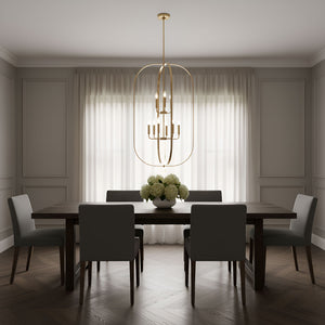Generation Lighting - GLC1329SB - Nine Light Chandelier - Loretto - Satin Brass