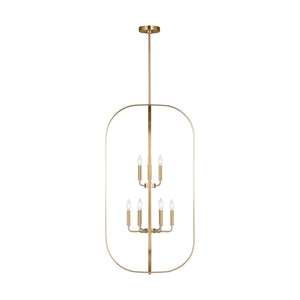 Generation Lighting - GLC1329SB - Nine Light Chandelier - Loretto - Satin Brass