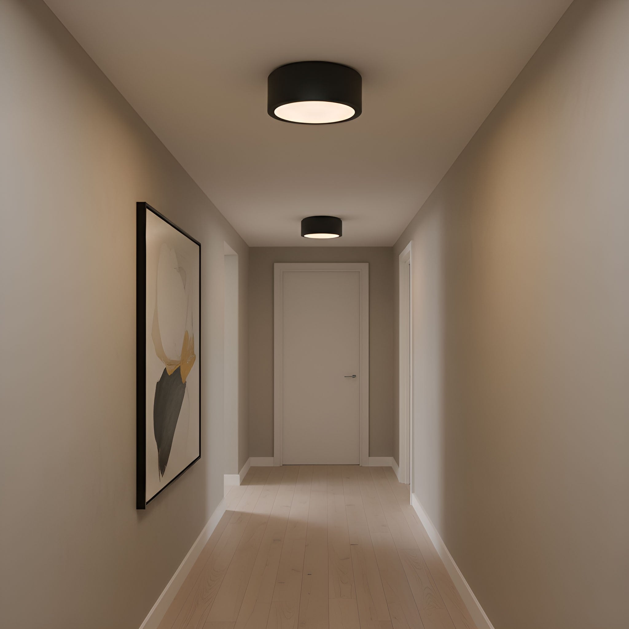 Generation Lighting - GLF1041MBK - Flush Mount - Albee - Midnight Black