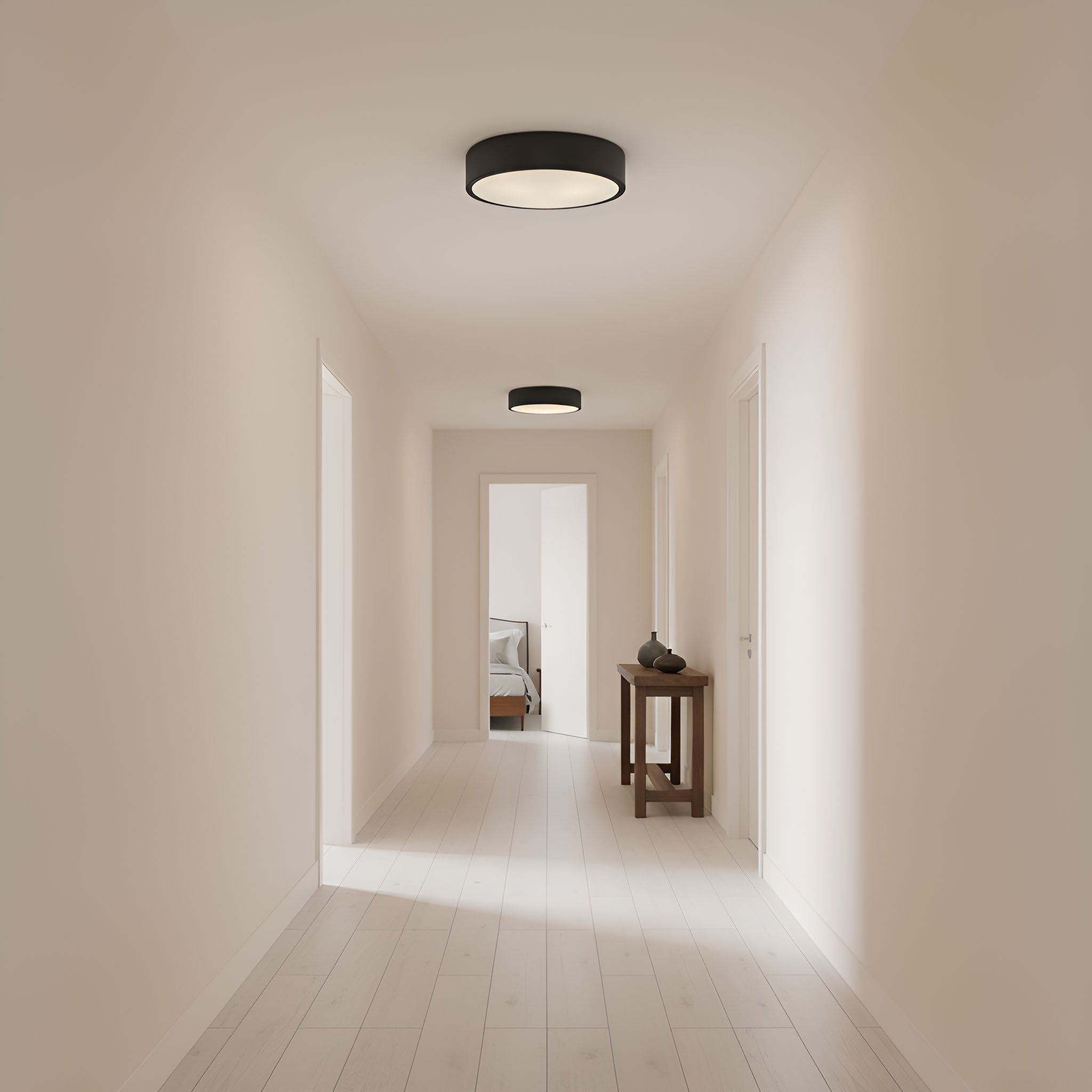 Generation Lighting - GLF1053MBK - Flush Mount - Albee - Midnight Black