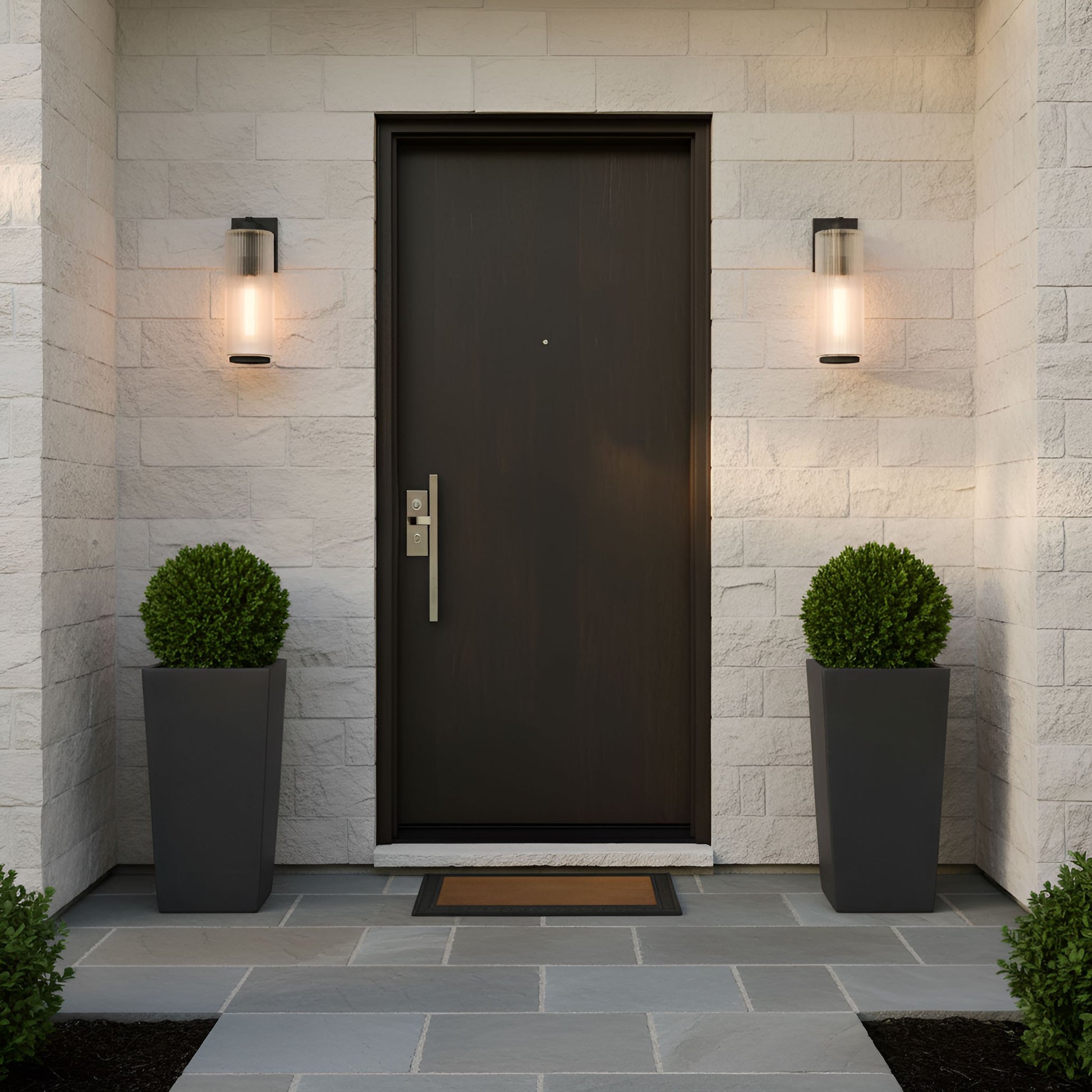 Generation Lighting - GLO1081TXB - One Light Outdoor Wall Lantern - Ronde - Textured Black