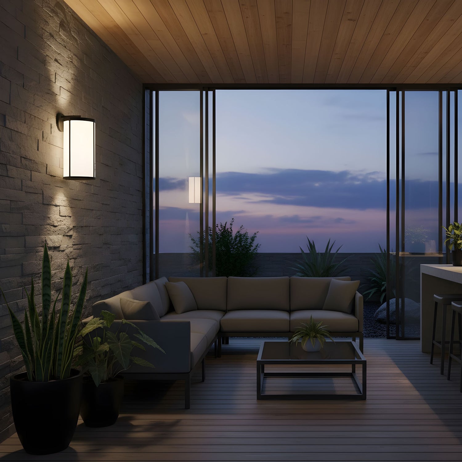 Generation Lighting - GLO1121OE-TXB - Lantern - Luning - Textured Black