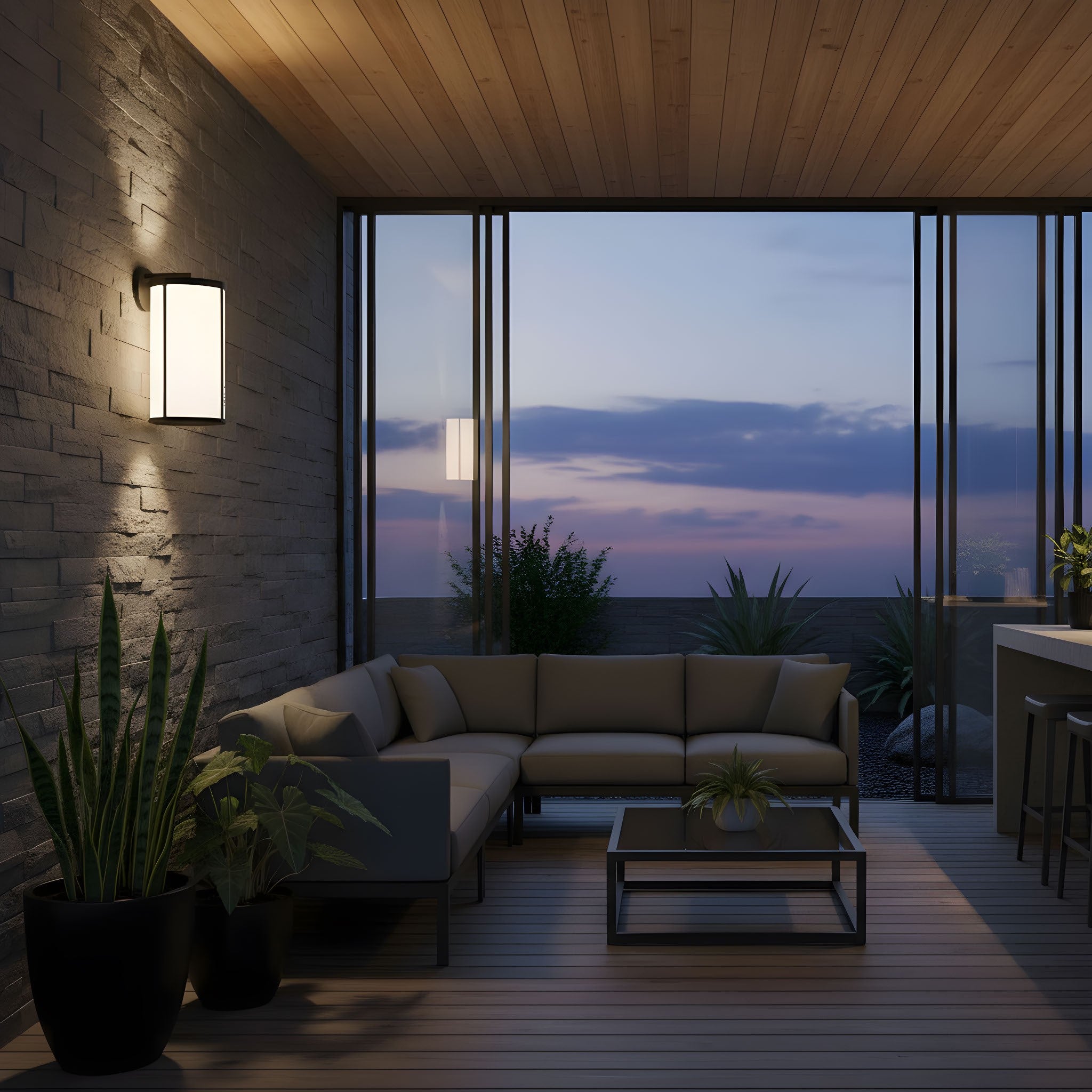 Generation Lighting - GLO1121OE-TXB - Lantern - Luning - Textured Black