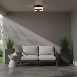 Generation Lighting - GLO1132OE-ANBZ - Flush Mount - Luning - Antique Bronze