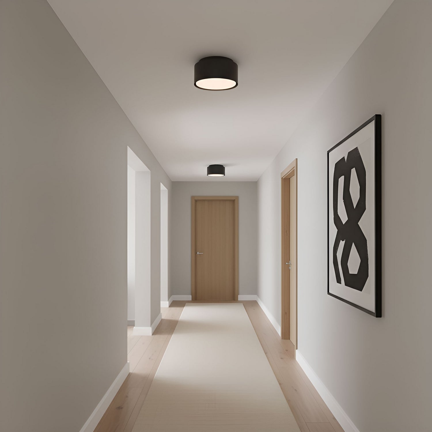 Visual Comfort Studio - DJF1051MBK - One Light Flush Mount - Dartmore - Midnight Black