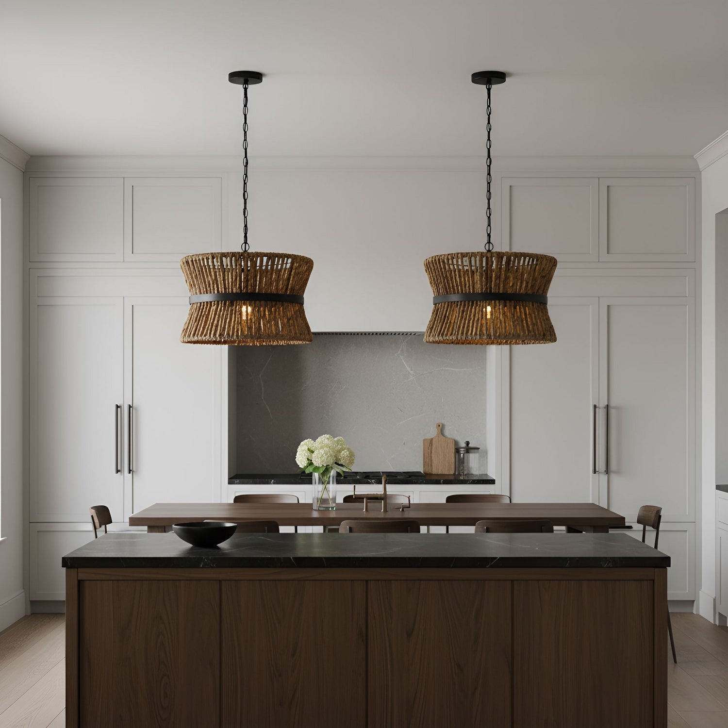 Visual Comfort Studio - DJP1052MBK - Two Light Pendant - Thurlo - Midnight Black