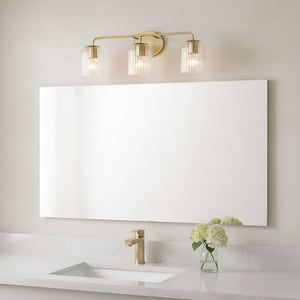 Generation Lighting - GLV1133SB - Three Light Vanity - Eisele - Satin Brass