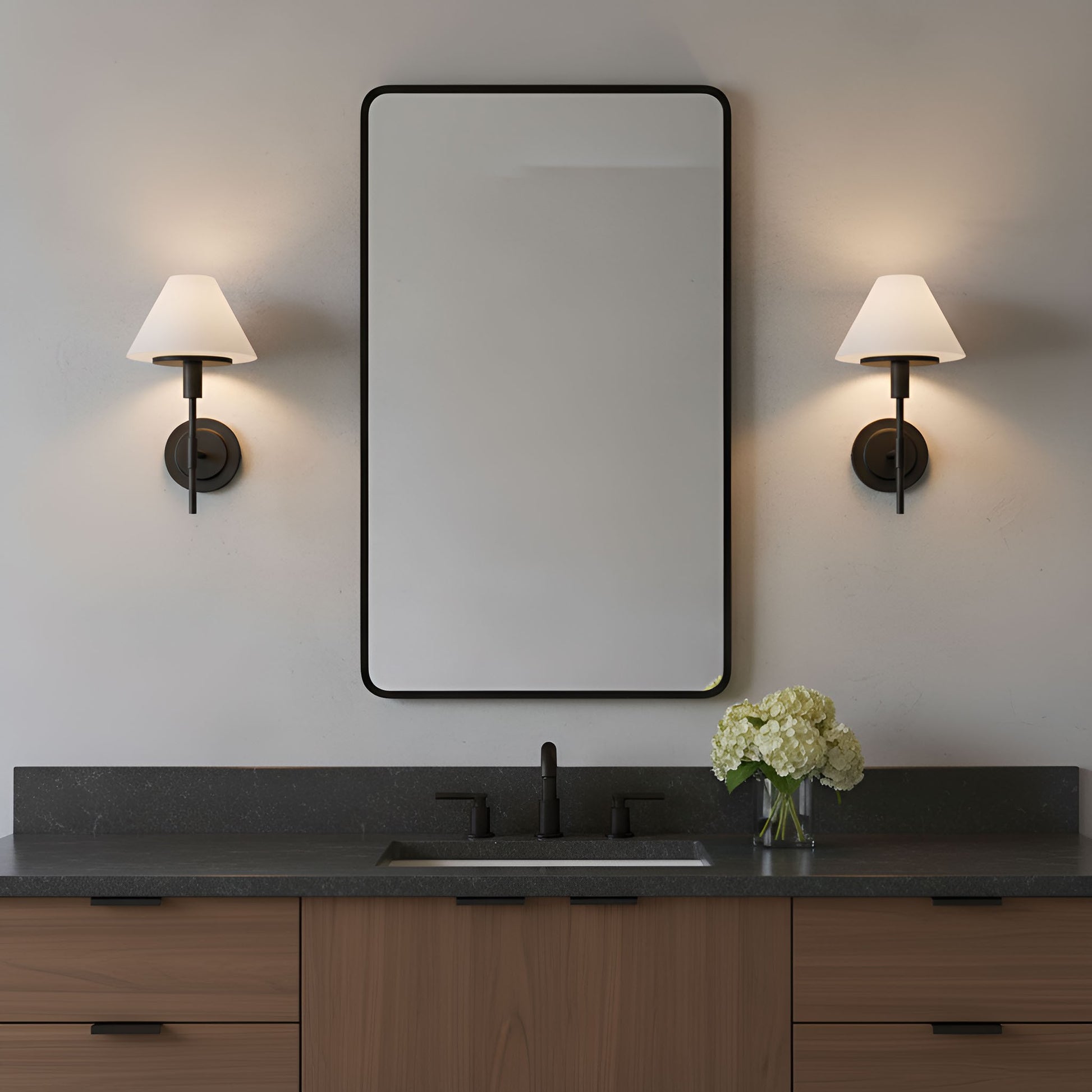 Generation Lighting - GLW1011MBK - Wall Sconce - Mendota - Midnight Black
