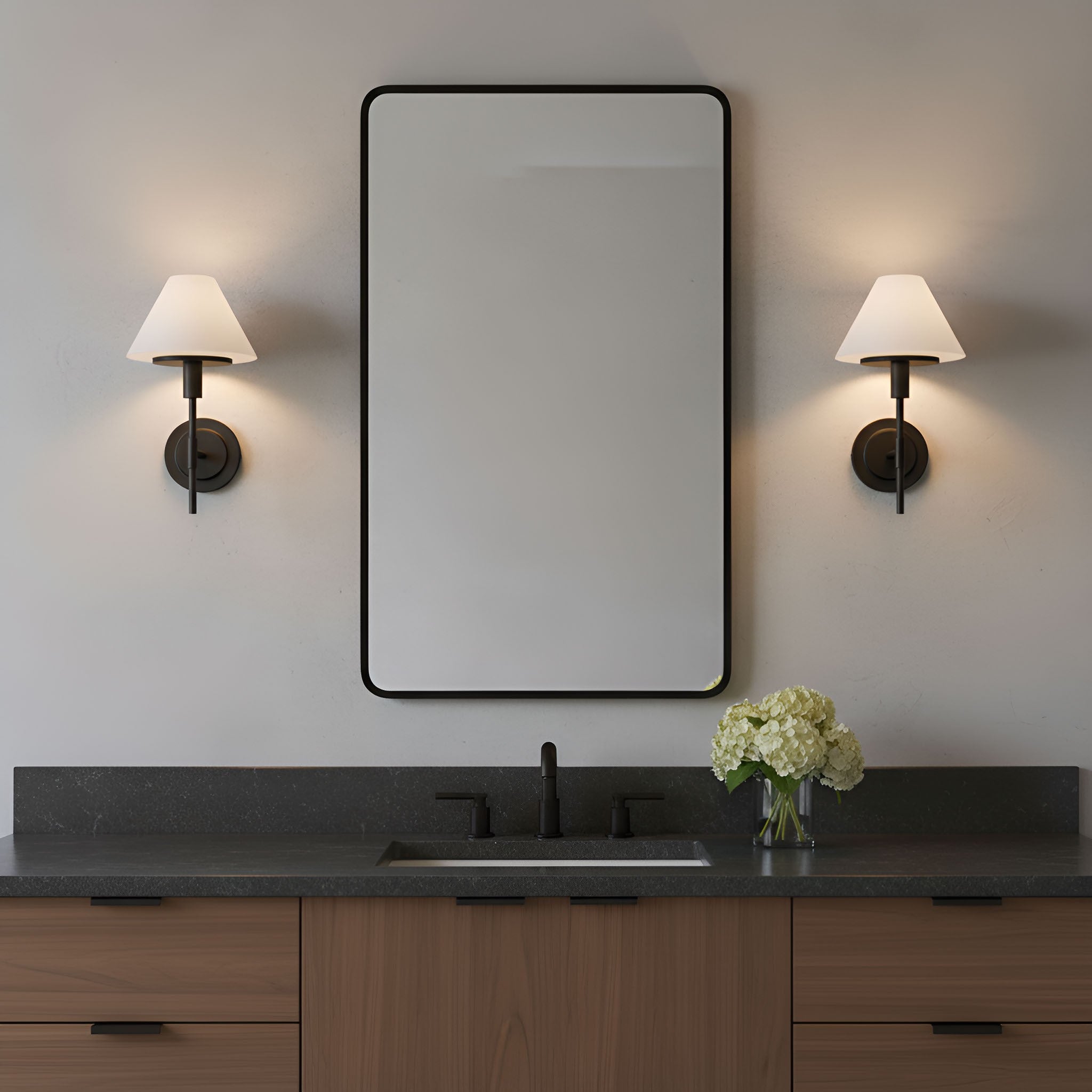 Generation Lighting - GLW1011MBK - Wall Sconce - Mendota - Midnight Black