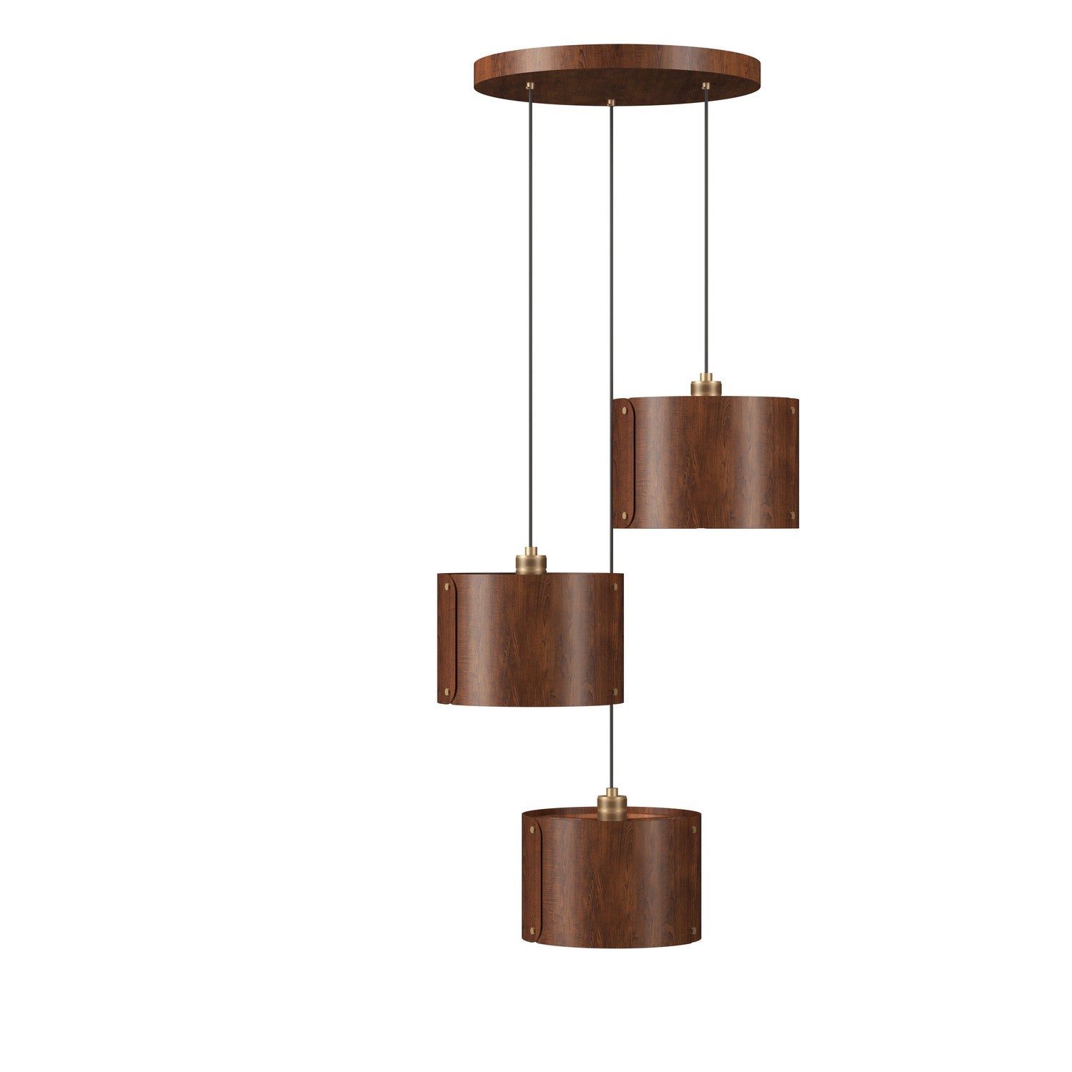 Accord Lighting - 1543.06 - Three Light Pendant - Element - Imbuia