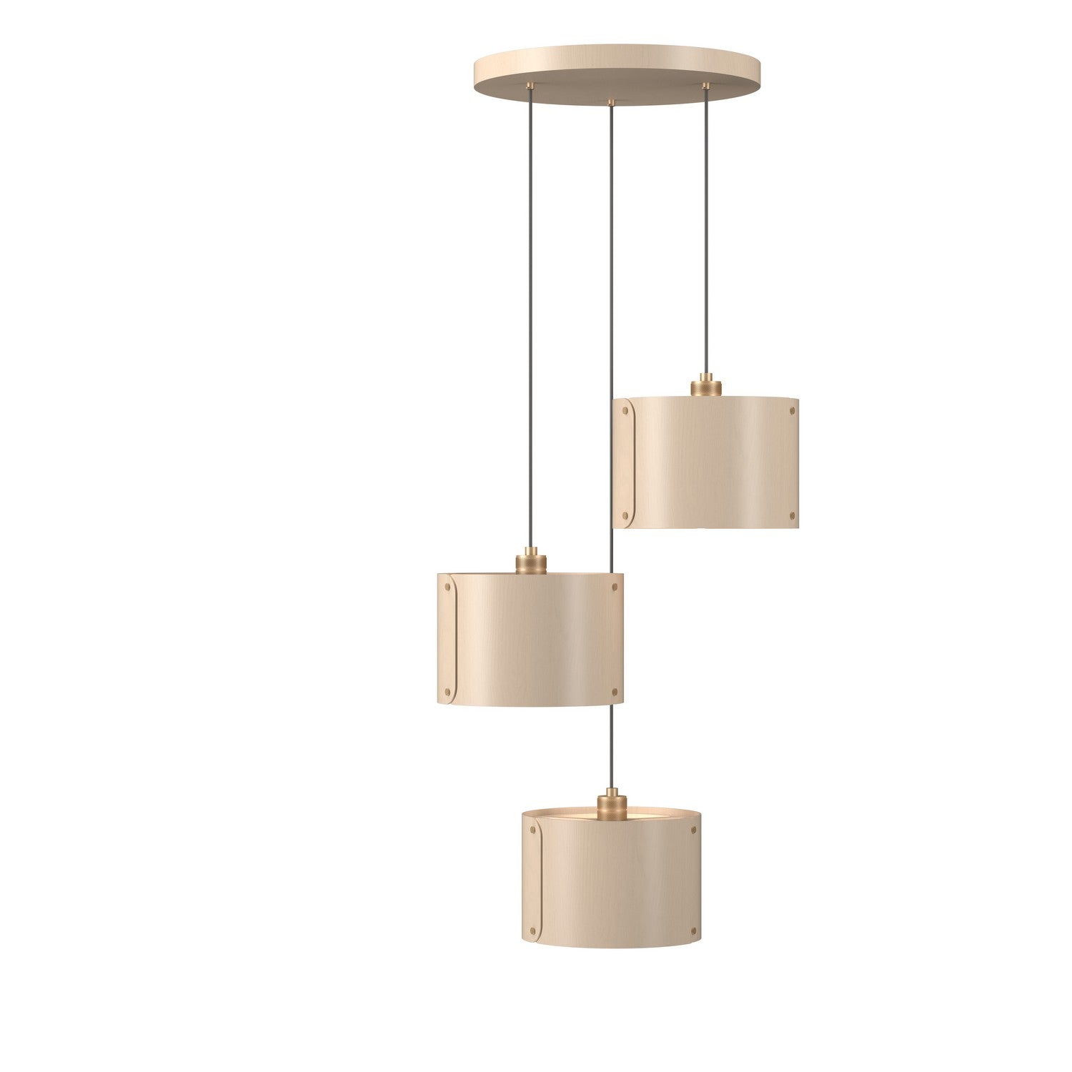 Accord Lighting - 1543.48 - Three Light Pendant - Element - Organic Cappuccino