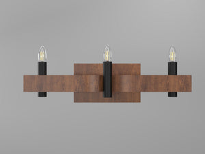 Accord Lighting - 4212.06 - Three Light Wall Lamp - Flow - Imbuia