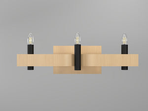 Accord Lighting - 4212.34 - Three Light Wall Lamp - Flow - Maple