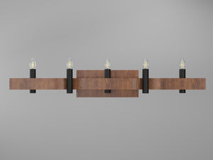 Accord Lighting - 4214.06 - Four Light Wall Lamp - Flow - Imbuia