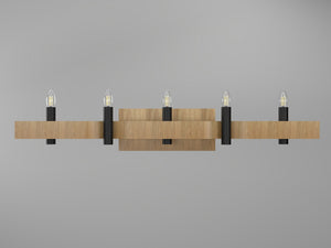 Accord Lighting - 4214.09 - Four Light Wall Lamp - Flow - Louro Freijo